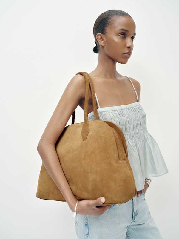 Oversized Seraphina Tote - Bracco Suede